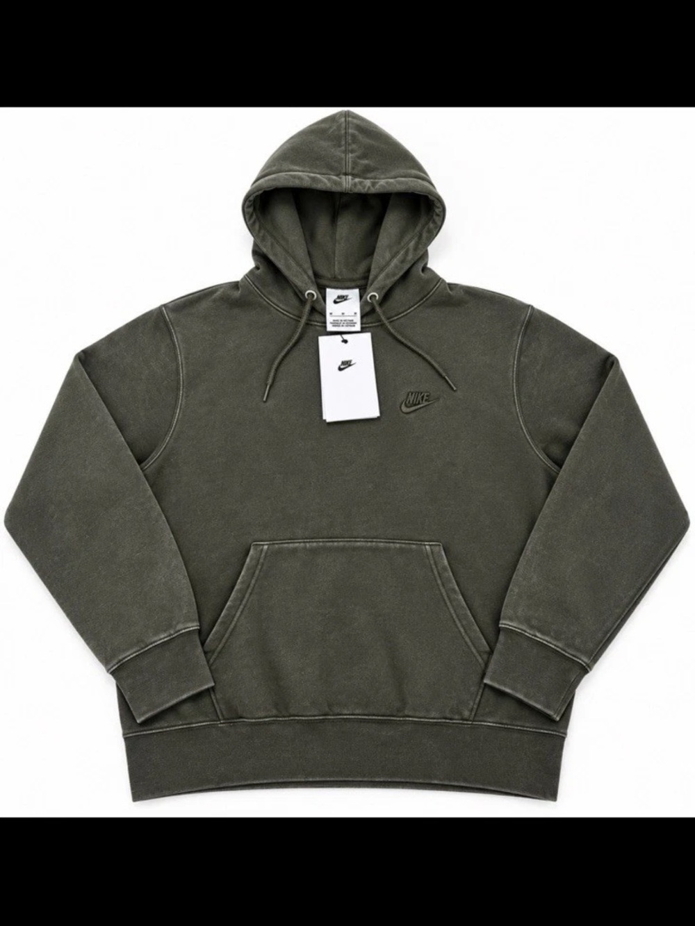 Nike Men's Olive Drab Hooded Pullover Sweatshirt